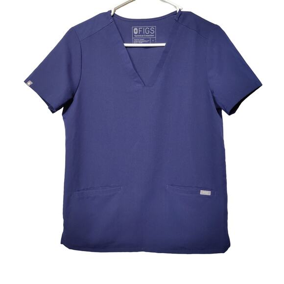 Figs Women's Sz S Navy Casma Three Pocket Scrub Top FW1100 - Picture 1 of 4